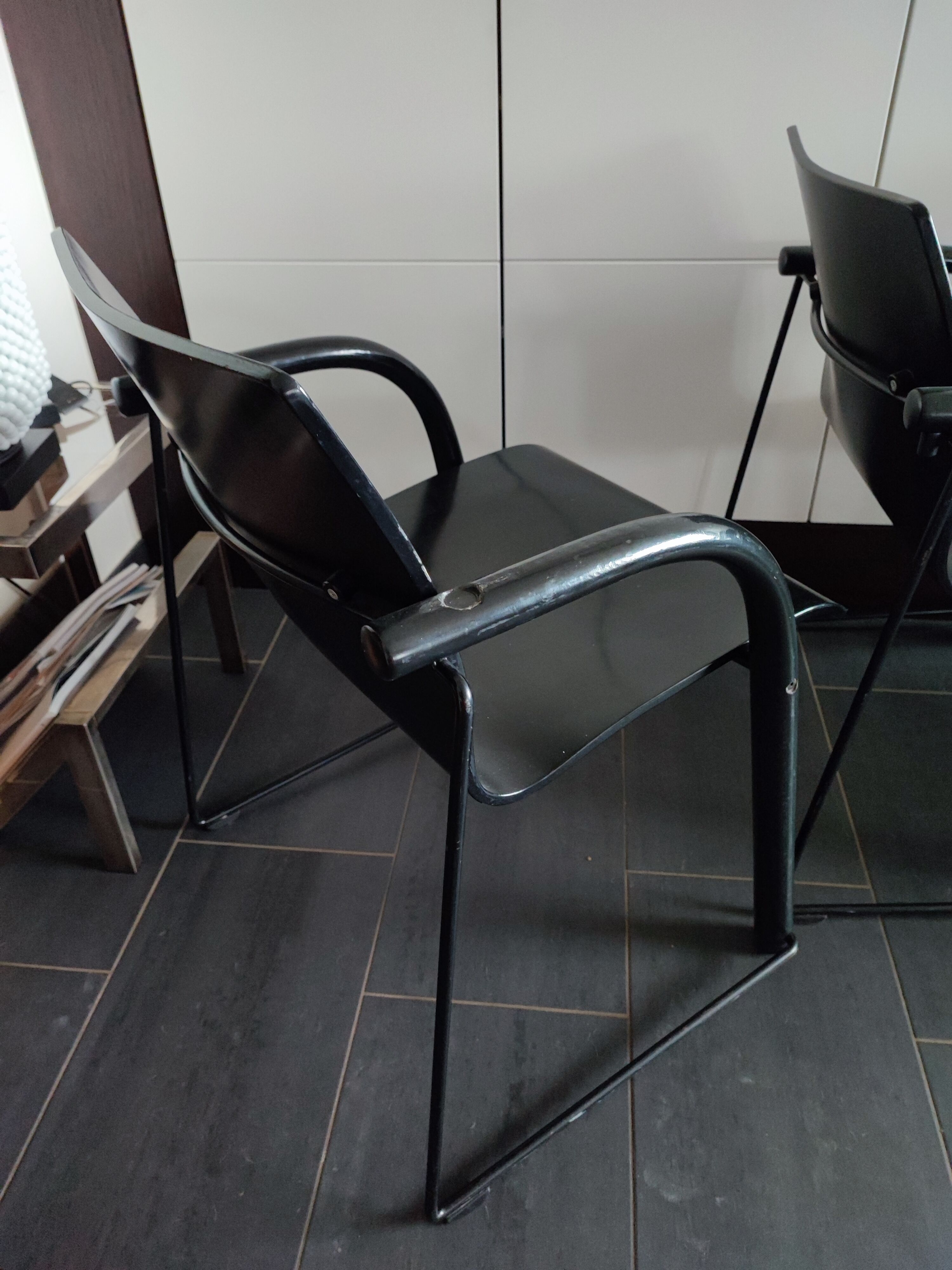 Thonet S320 black chairs