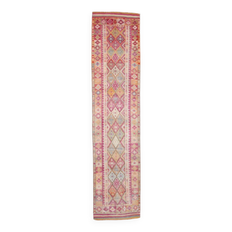 Tapis de couloir turc rose 3x13, 94x409 cm