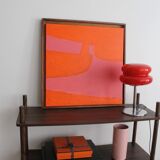 Soft Pink-Orange Art on 50x50cm frame by Bodasca