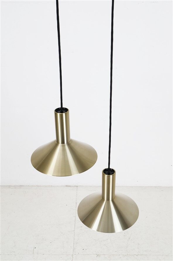 Set of 2 Fog & Mørup / Hans Due “Formel 1” pendant lamps / Mid-century Danish modern design / 1970s