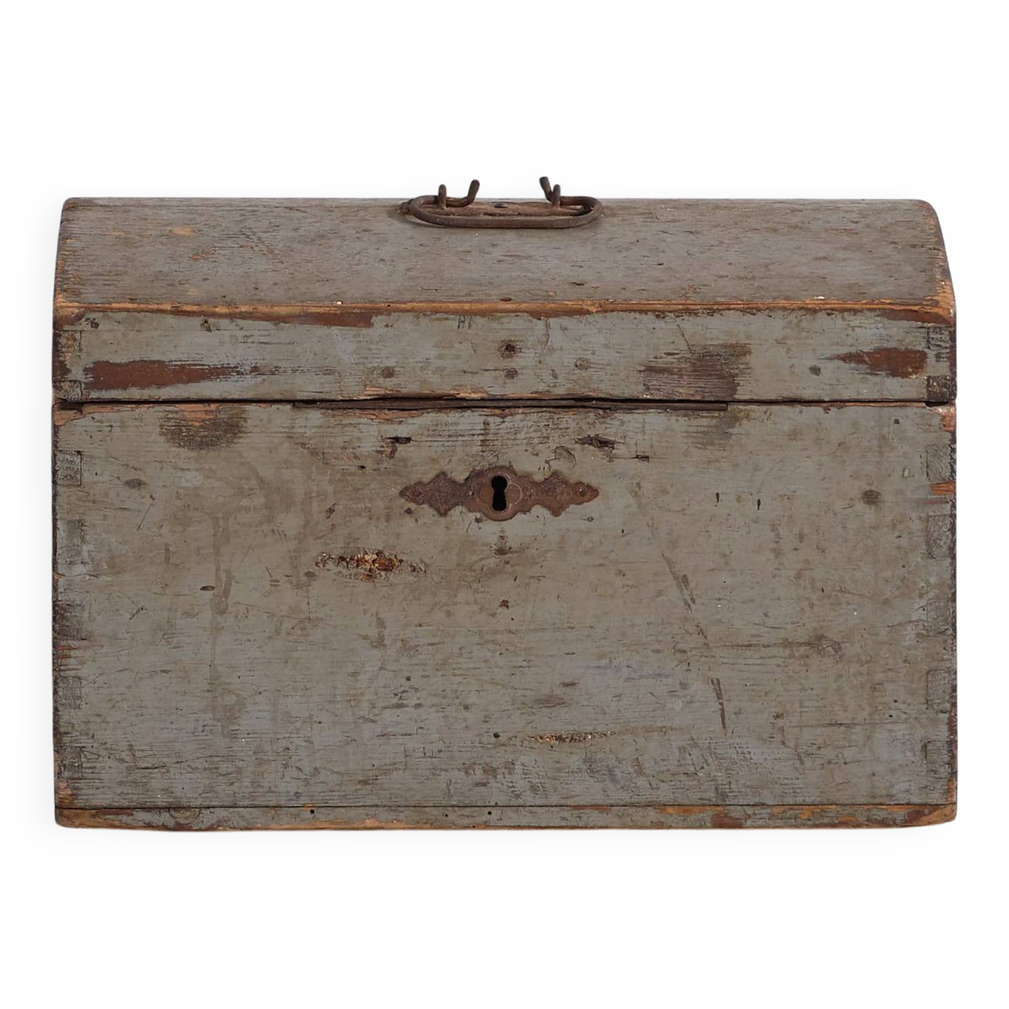Small antique grey chest (c.1900) #69