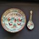 Large soup plate, bowl, salad bowl and ladle in Macao porcelain (19