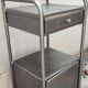 old metal medical bedside table circa 1930/40