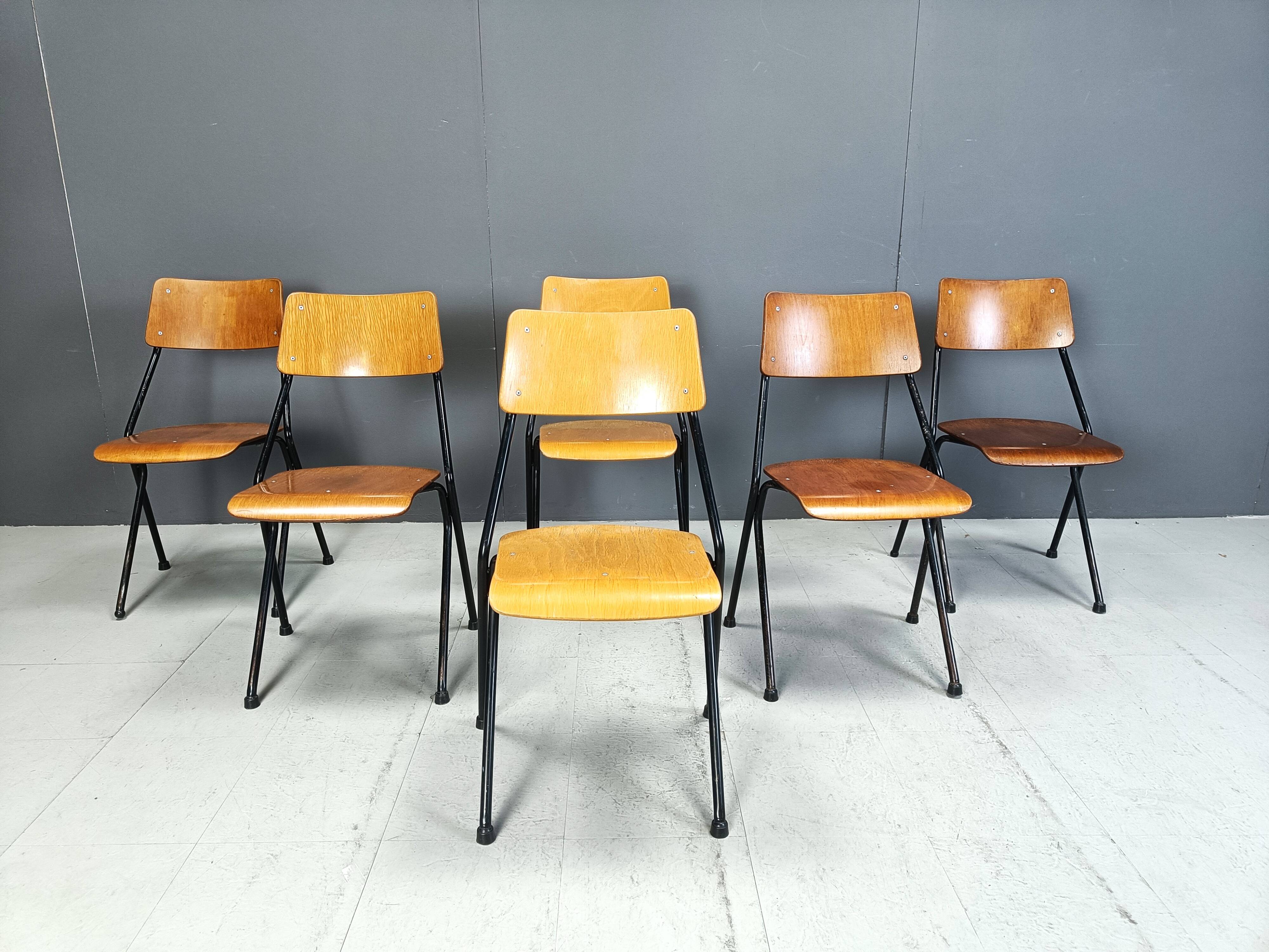 Post modern plywood dining chairs, 1970s