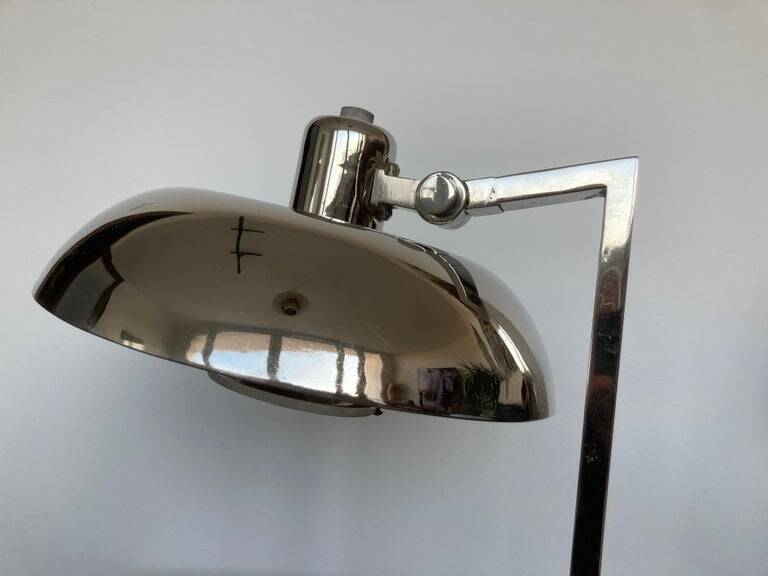 Design rare Bauhaus chrome table lamp, 1930s