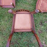 5 wooden bistro chairs