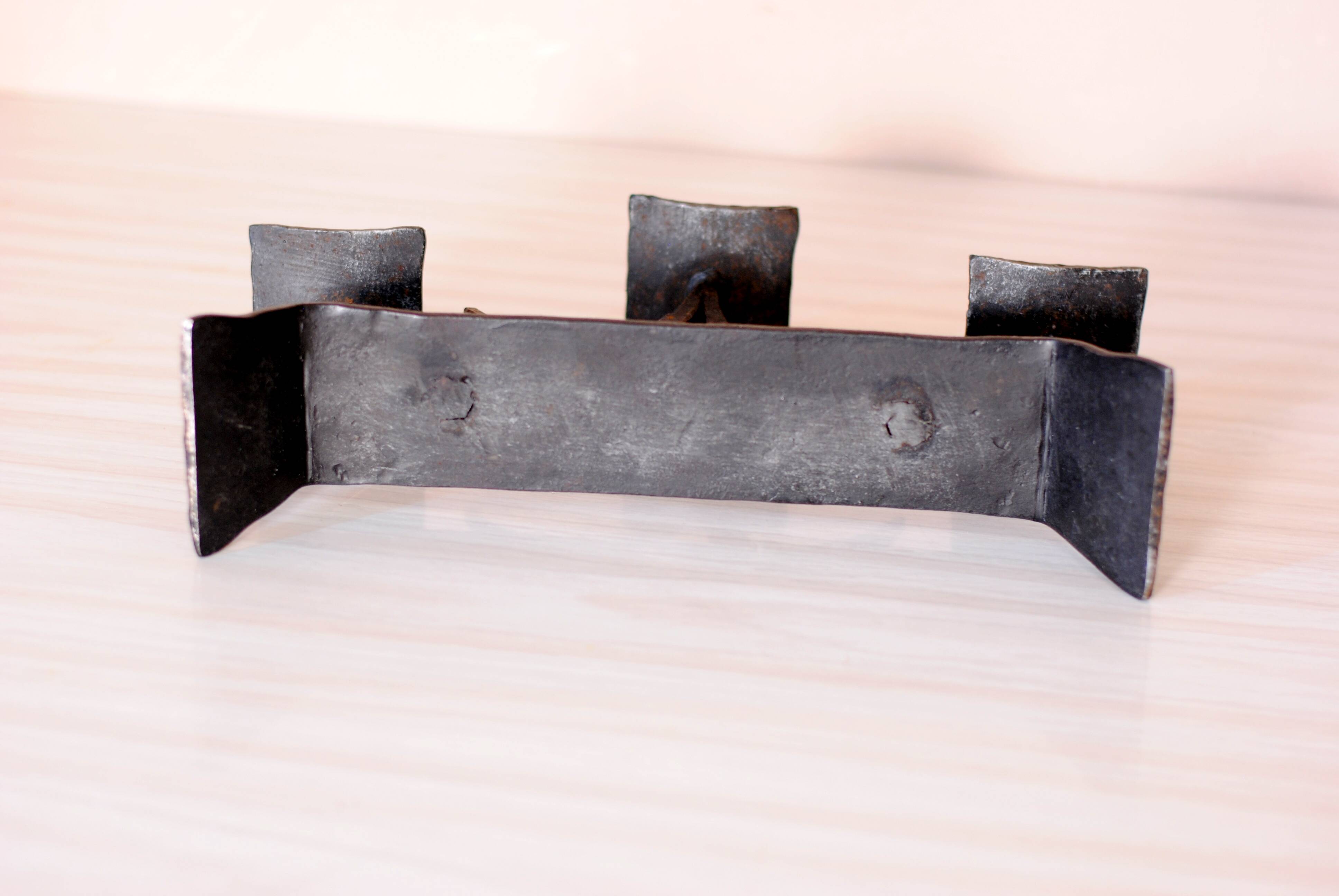 Vintage Wrought Iron Candle Holder, France, 1960s