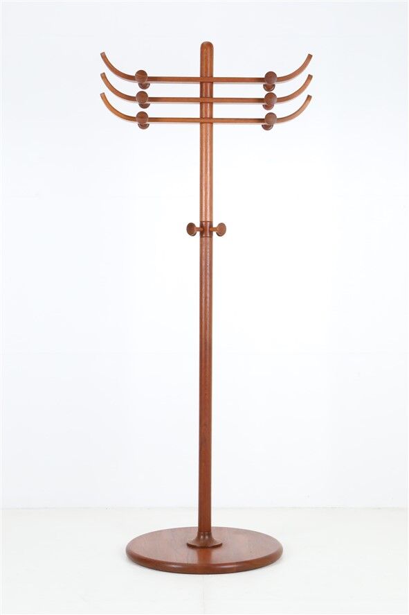 Rare large “No. 20” teak coat rack by Søren Nissen & Ebbe Gehl for Aksel Kjersgaard / 1960s / 1970s / Mid Century Danish Modern Design