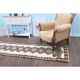 Vintage Turkish Hand-Knotted Wool Cotton White Runner Rug 78x354