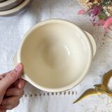 6 Bols à gratiner en céramique Emile Henry bi-colore marron et crème vintage Made in France