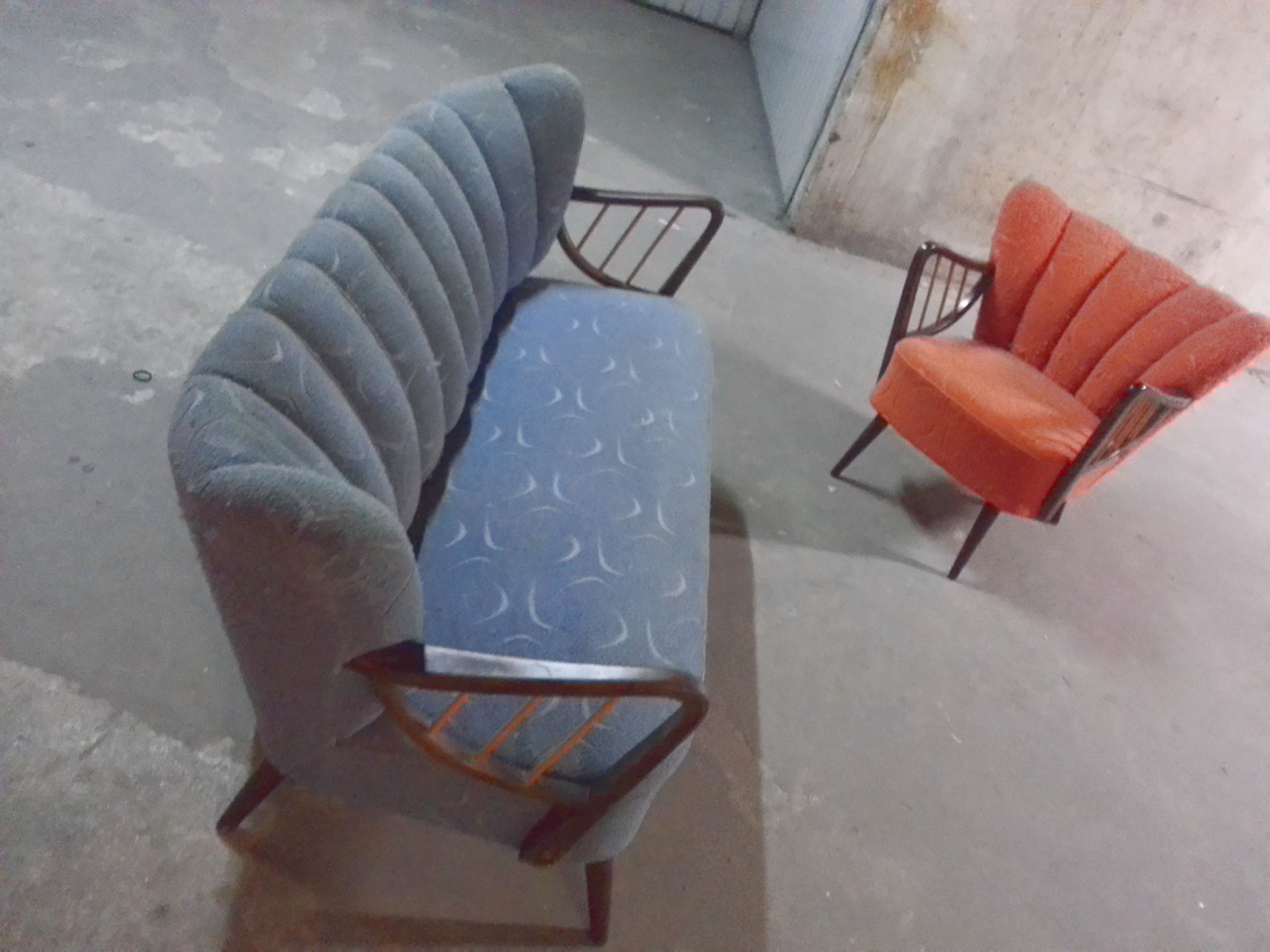Couch set / 2 chairs Scandinavian 50s/60s cocktail