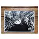 Illustration noir et blanc jungle