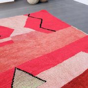 Traditional handmade natural wool beni ourain rug 1.4/2.6 m