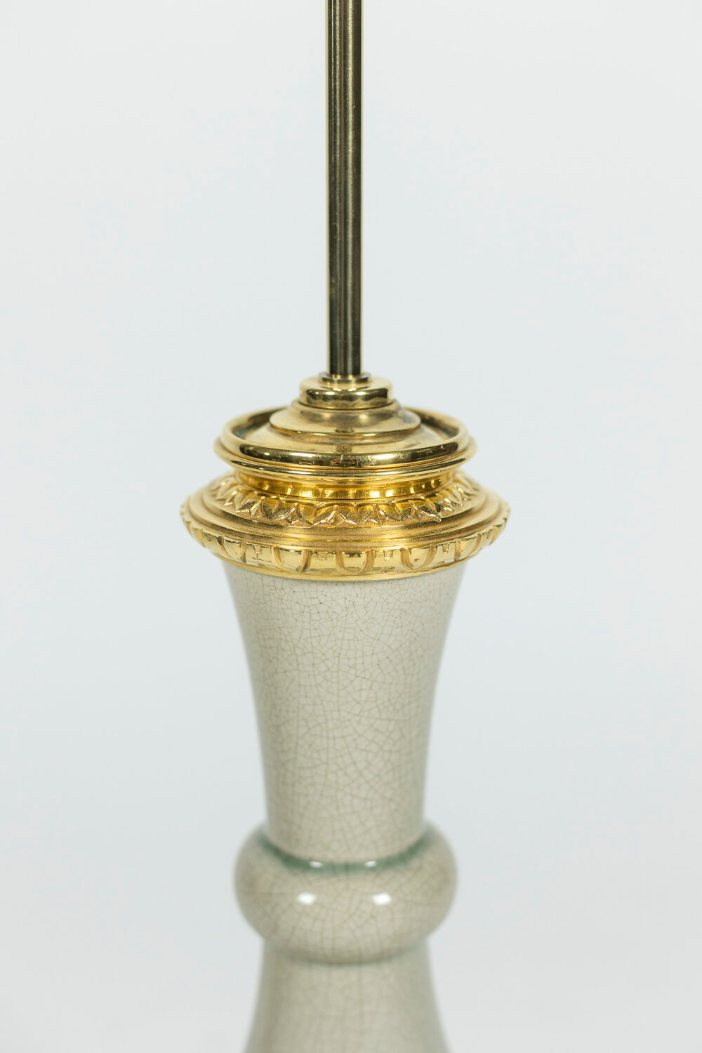 Lamp in bronze and celadon porcelain, circa 1880
