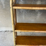 Vintage wall rattan shelf