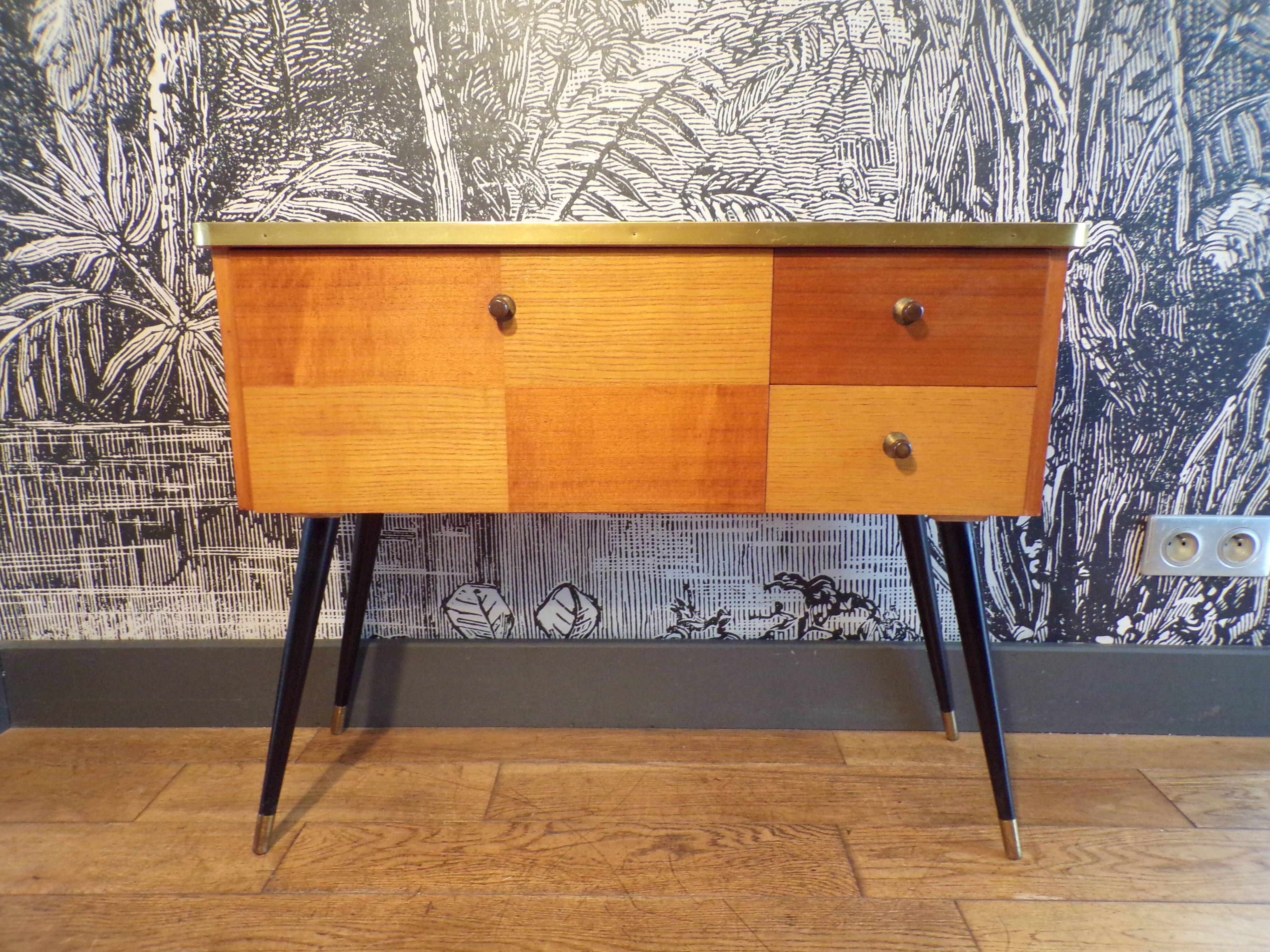 Vintage console table on legs
