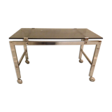 Chrome and smoked glass coffee table 1970