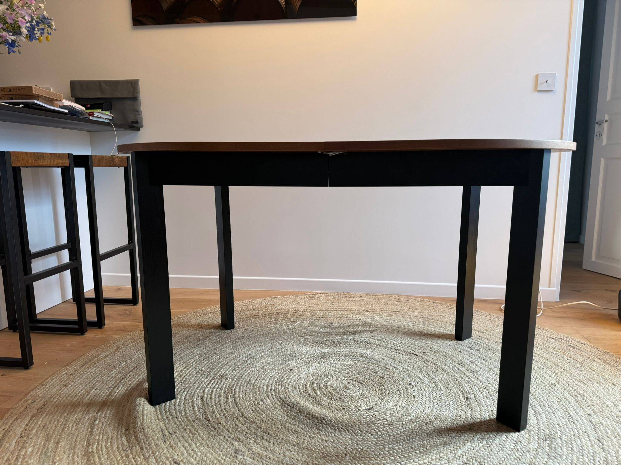 Extendable dining table La Redoute - Walnut and Brass Design