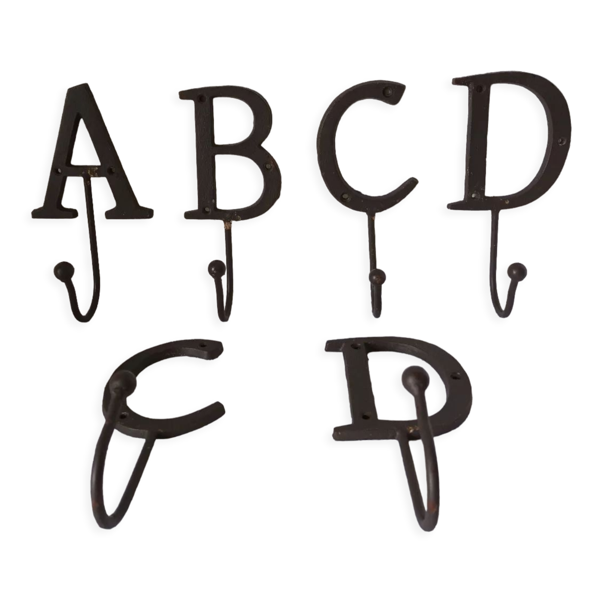 Patères Lettres en fer forgé