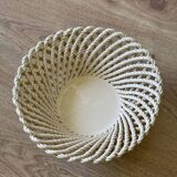 Antique twisted ceramic basket, 1930