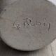 Vintage flower vase in stoneware from Puisaye – Signed Georges Robin