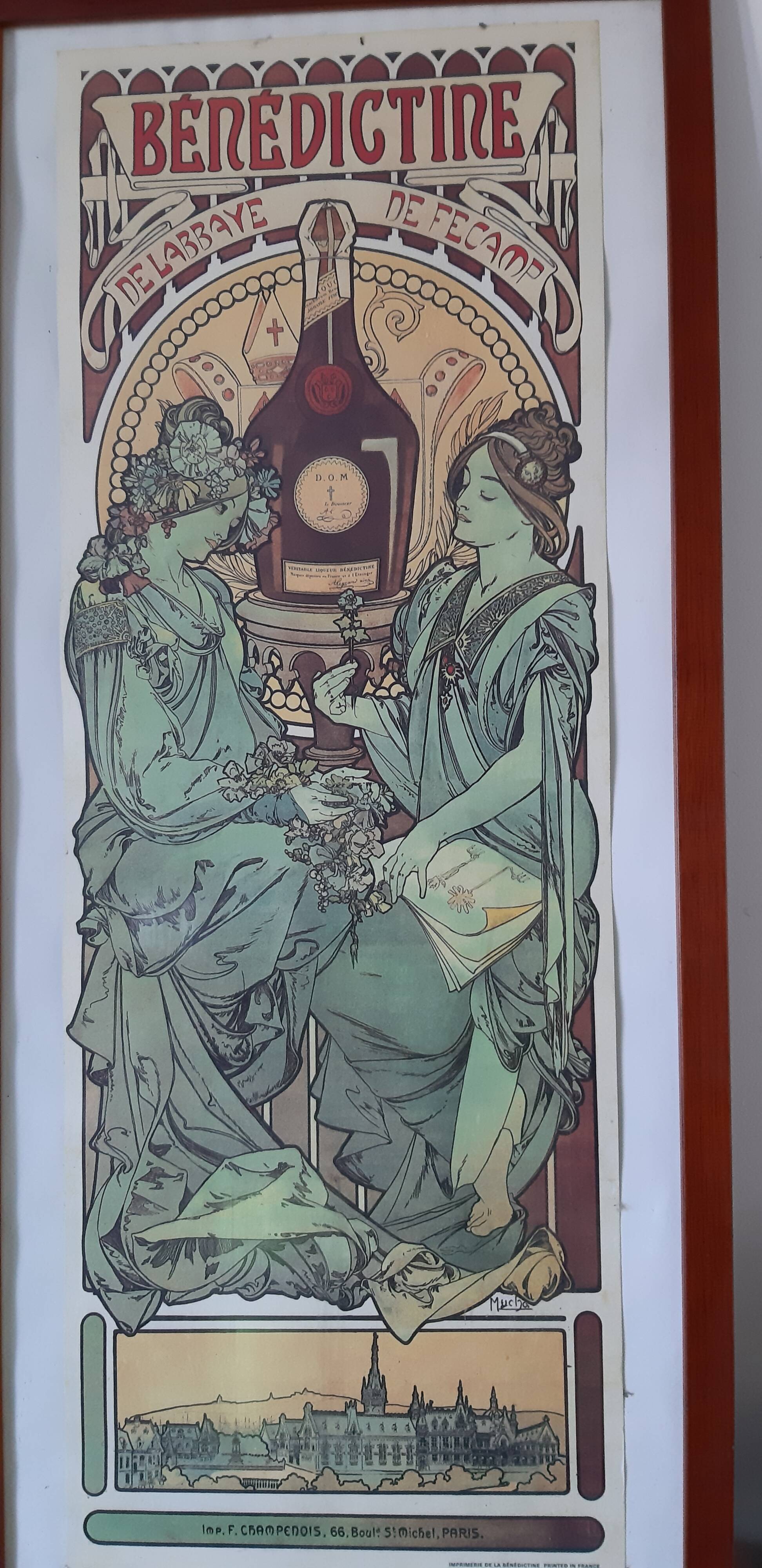 Benedictine advertising poster " Mucha "