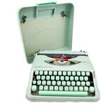 Hermes Baby green lime typewriter revised new ribbon