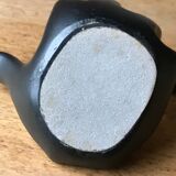 Handmade vintage black ceramic