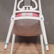 Chaise style Louis XVI laquée dossier lyre