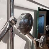 Art Deco Coat Rack & Mirror in Tubular Aluminum, France, 1930