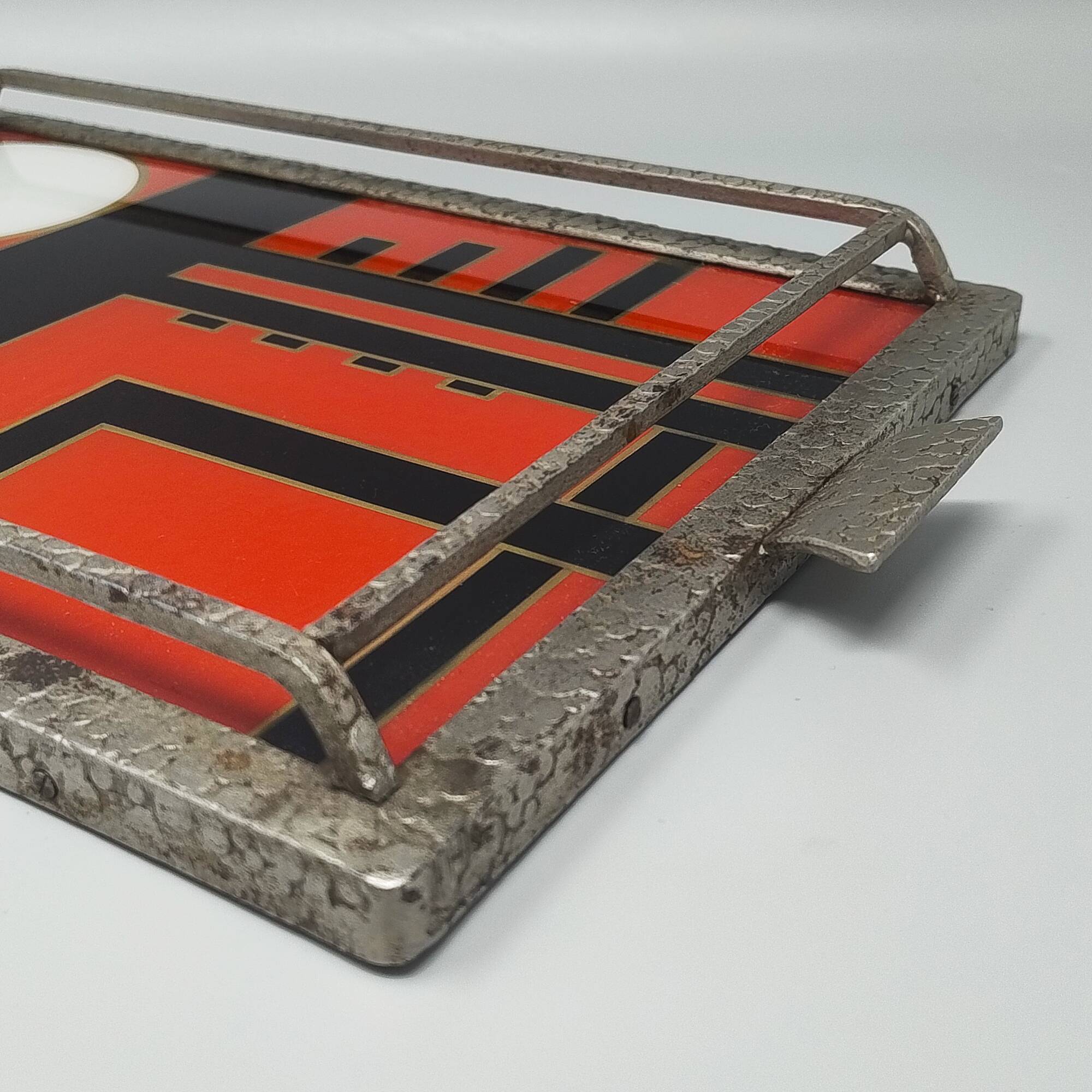 1930s Exquisite Art Deco Geometric Tray. Made in France