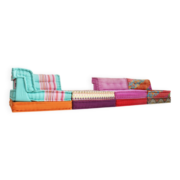 Canapé Mah Jong Roche Bobois design Kenzo Takada par Hans Hopfer, ensemble de 11.