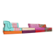 Canapé Mah Jong Roche Bobois design Kenzo Takada par Hans Hopfer, ensemble de 11.