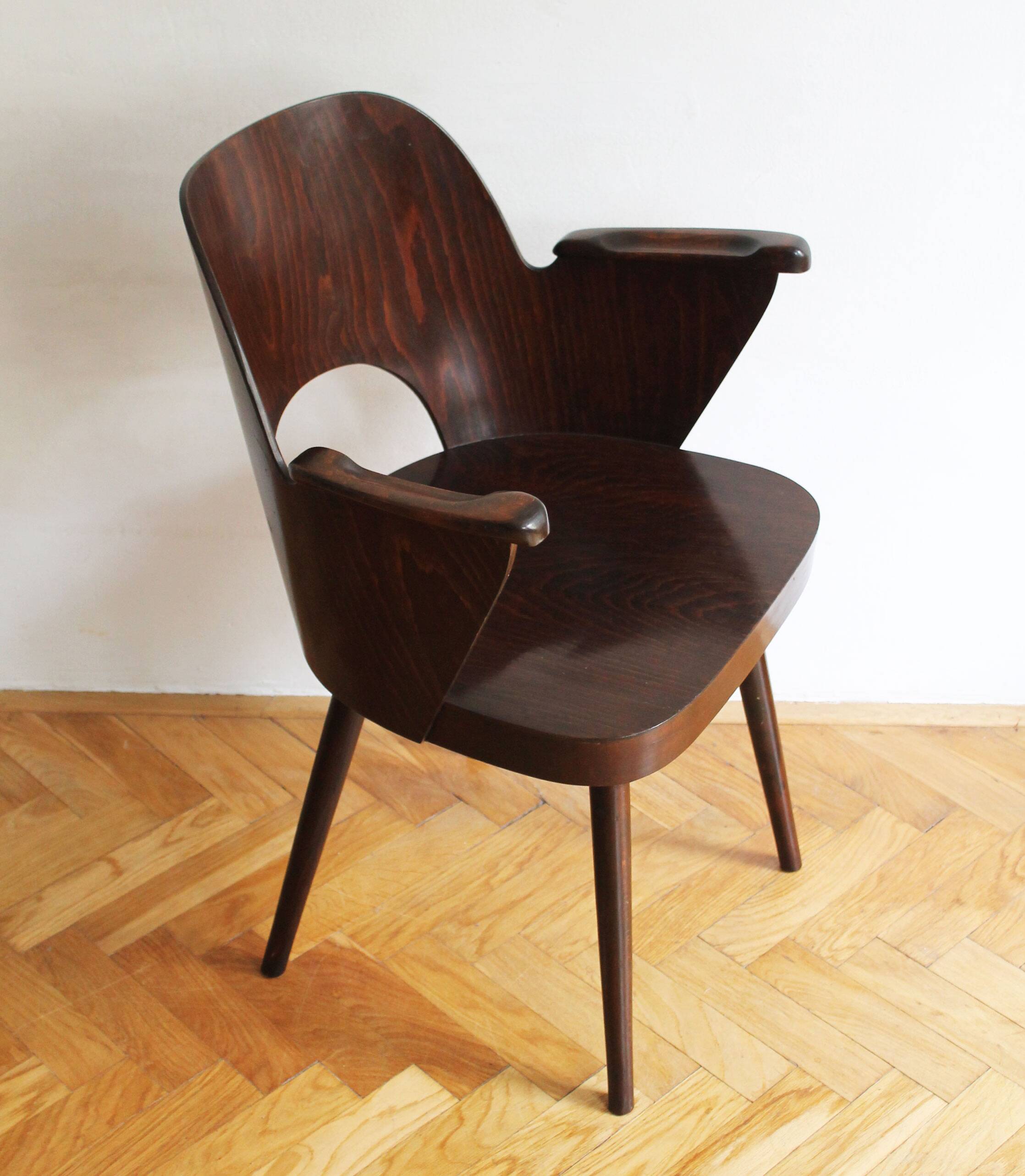 Chaise de salle à manger n.1515 par Oswald Haerdtl pour TON