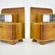 1939s set of Art Deco bedside tables, Czechoslovakia