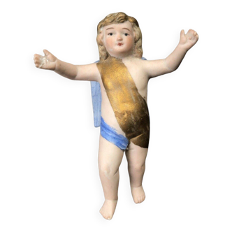 Little angel in polychrome biscuit 1900