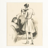 L'Automobile et la Femme, Heliogravure on Paper, 82 x 38 cm