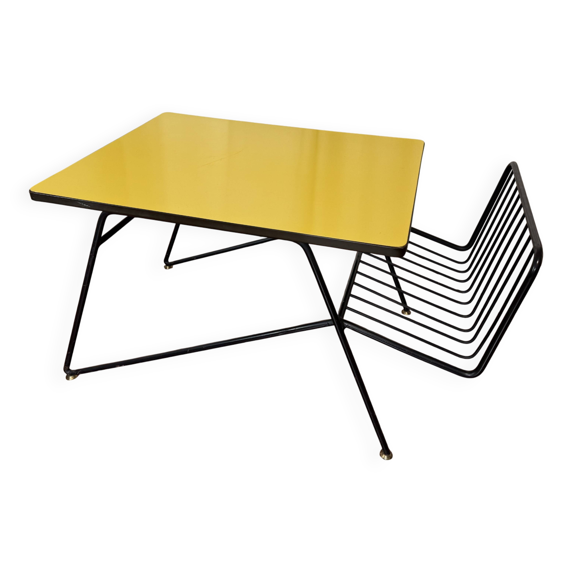 Vintage coffee table with magazine rack – Gastone Rinaldi, 1950s