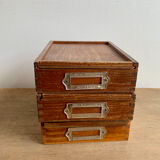 Wooden storage boxes 3 set, 1950