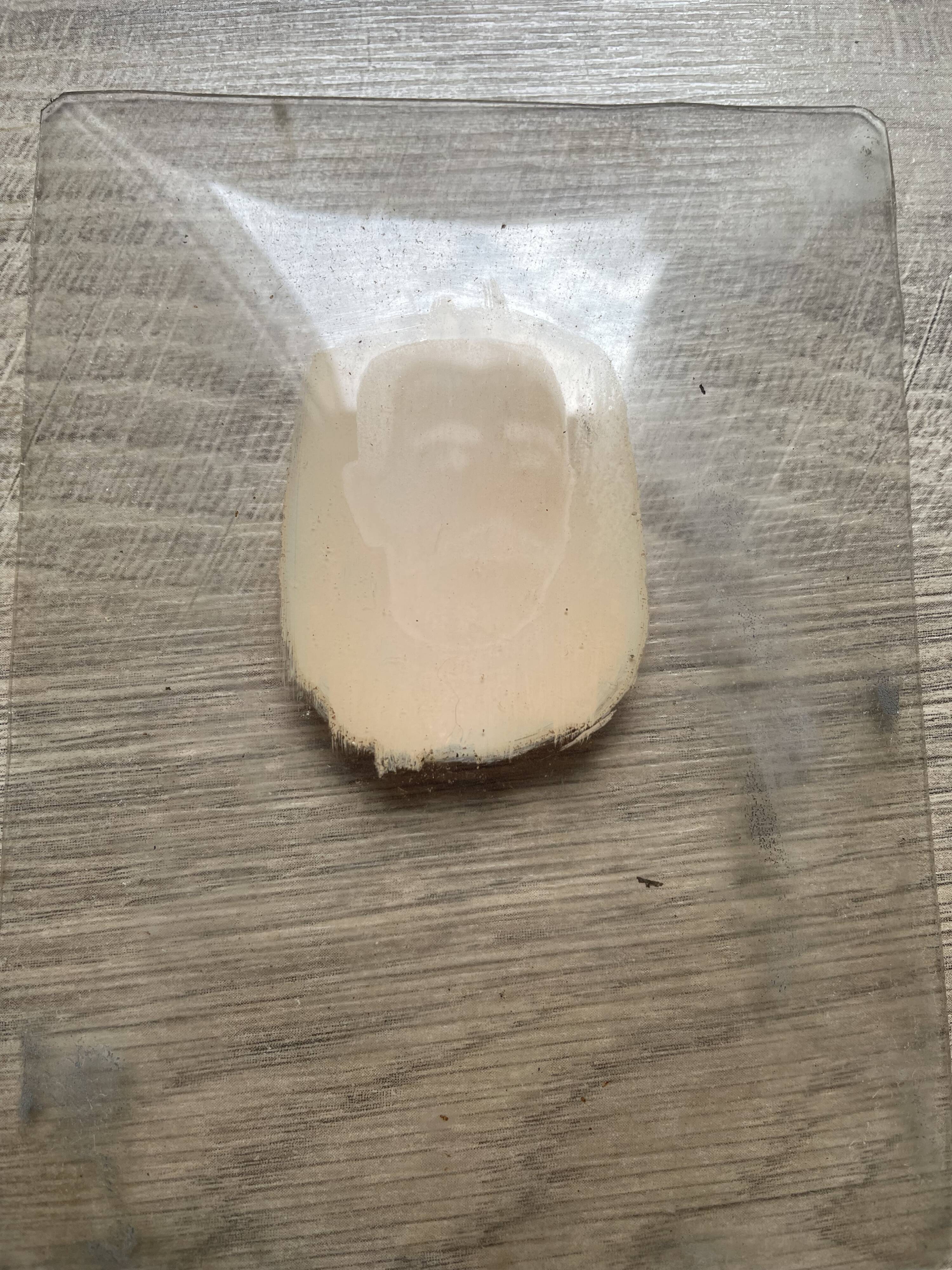 Portrait, photograph, ambrotype, hand painted, 19th century, signed EV, dated 1881, curved glass