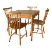 Dutch-1960s-dining-table and four chairs