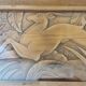 Plateau art déco bois sculpté