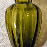 Olive green art deco vase