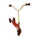 3-wheel foldable red and white Nordy scooter