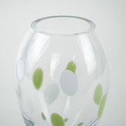 Polka-dot glass vase, Danish design, 1970s, made in Denmark
