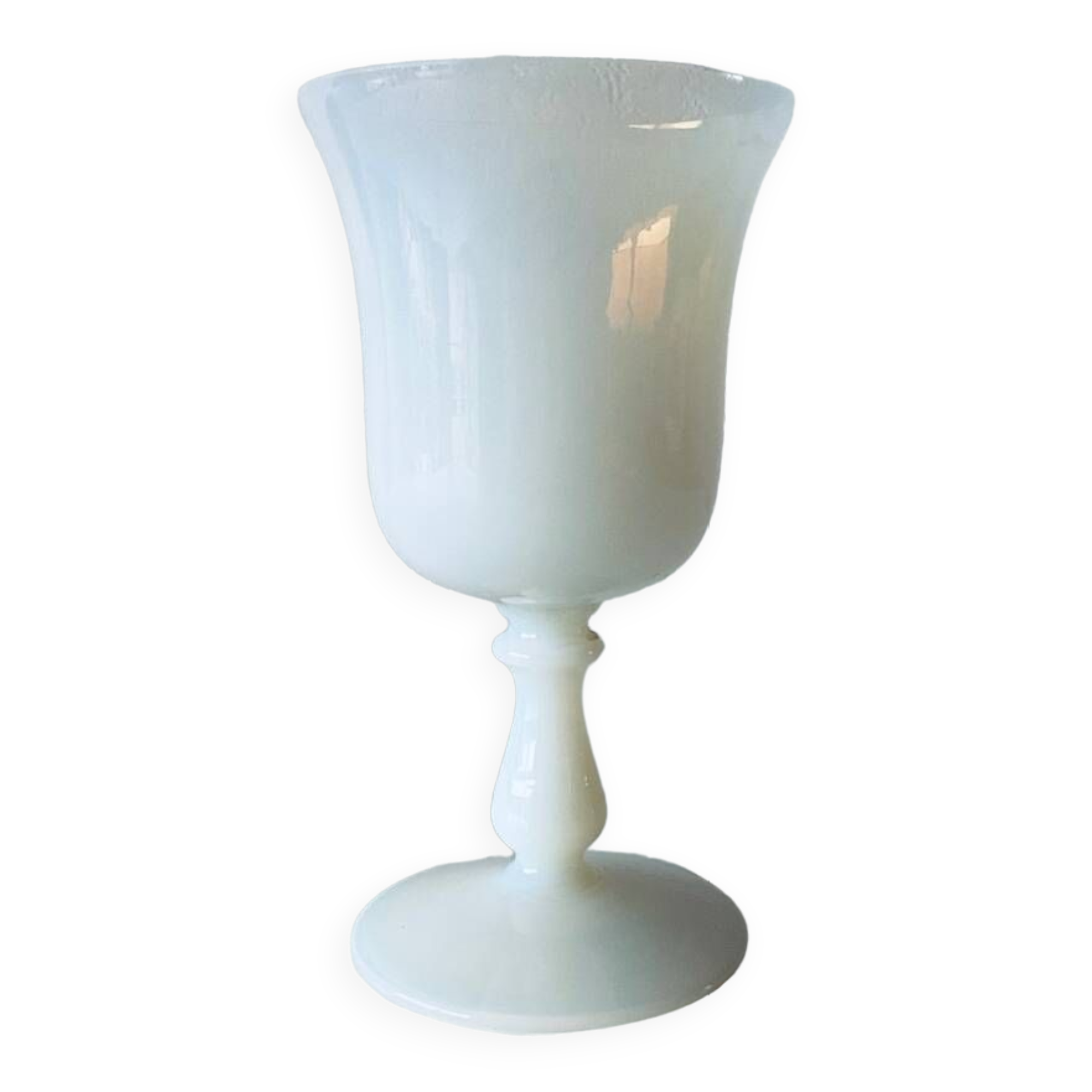 Antique white opaline vase