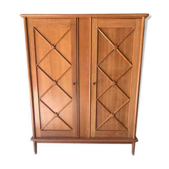 Armoire lingère & penderie en chêne année 50