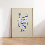 Anchois - Illustration tirage giclée, 50x70cm