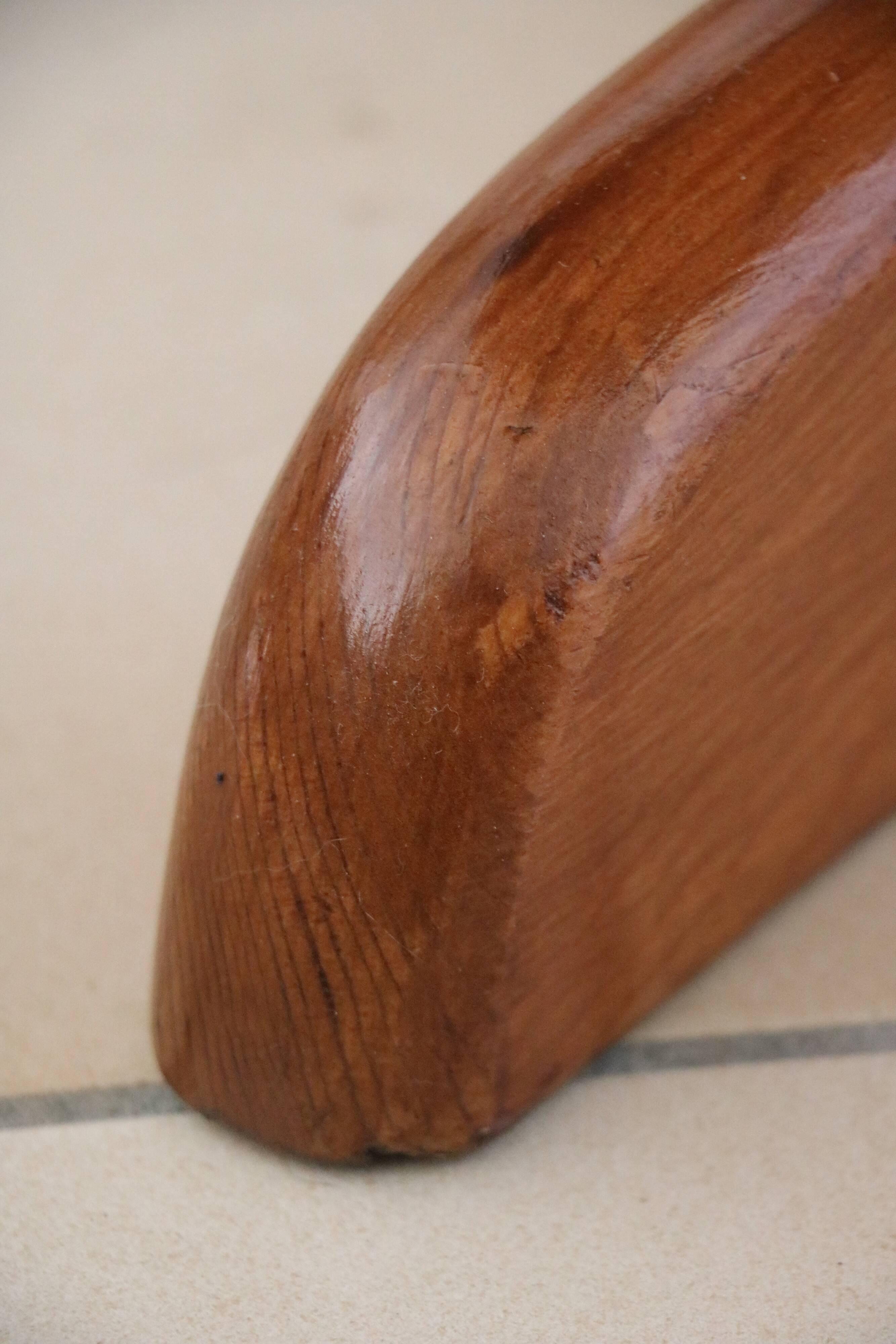 Extendable round table, solid wood, 1970