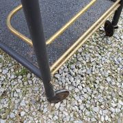 Rolling service bar of the 50s in rigitulle and brass